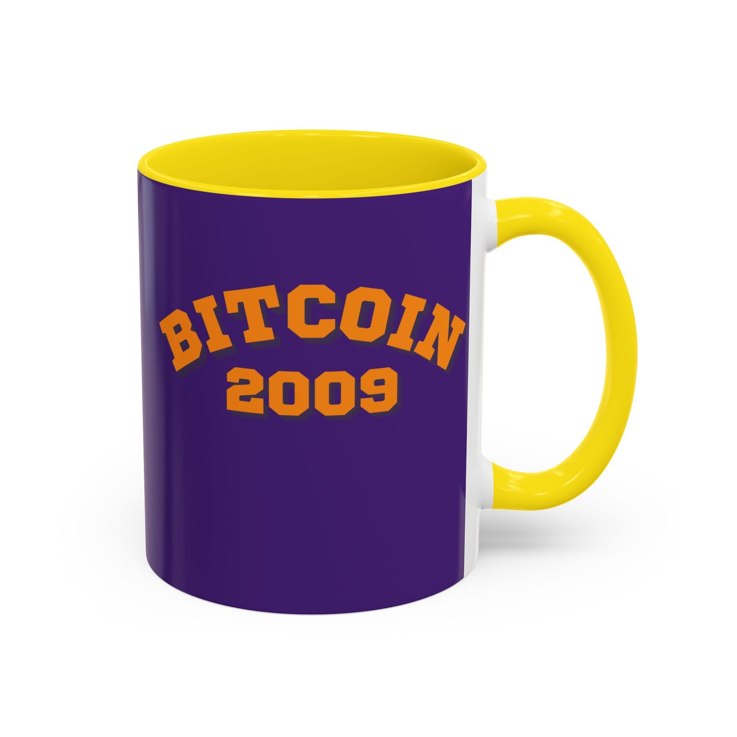 Bitcoin 2009 Dark Purple Accent Mug by cypherpunkgear.com