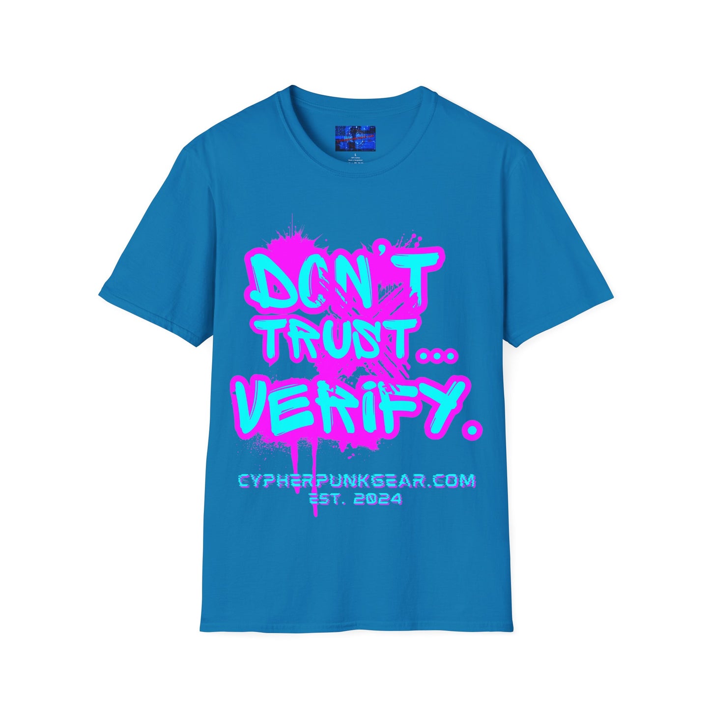 Don't Trust...Verify. Dark colors Unisex T-Shirt by cypherpunkgear.com