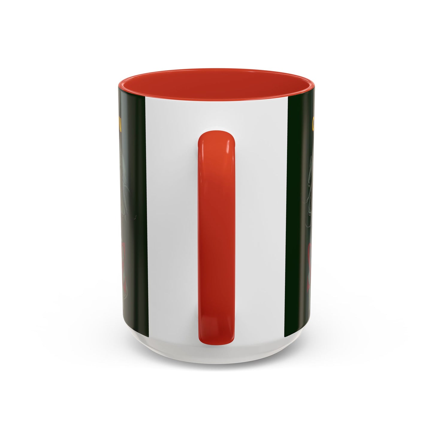 Caution, Savage Dark Green Accent Mug by cypherpunkgear.com
