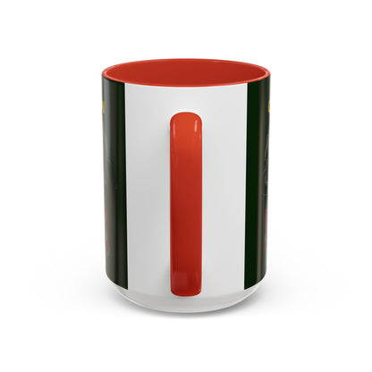 Caution, Savage Dark Green Accent Mug by cypherpunkgear.com