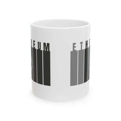 Ethereum (ETH) White Mug by cypherpunkgear