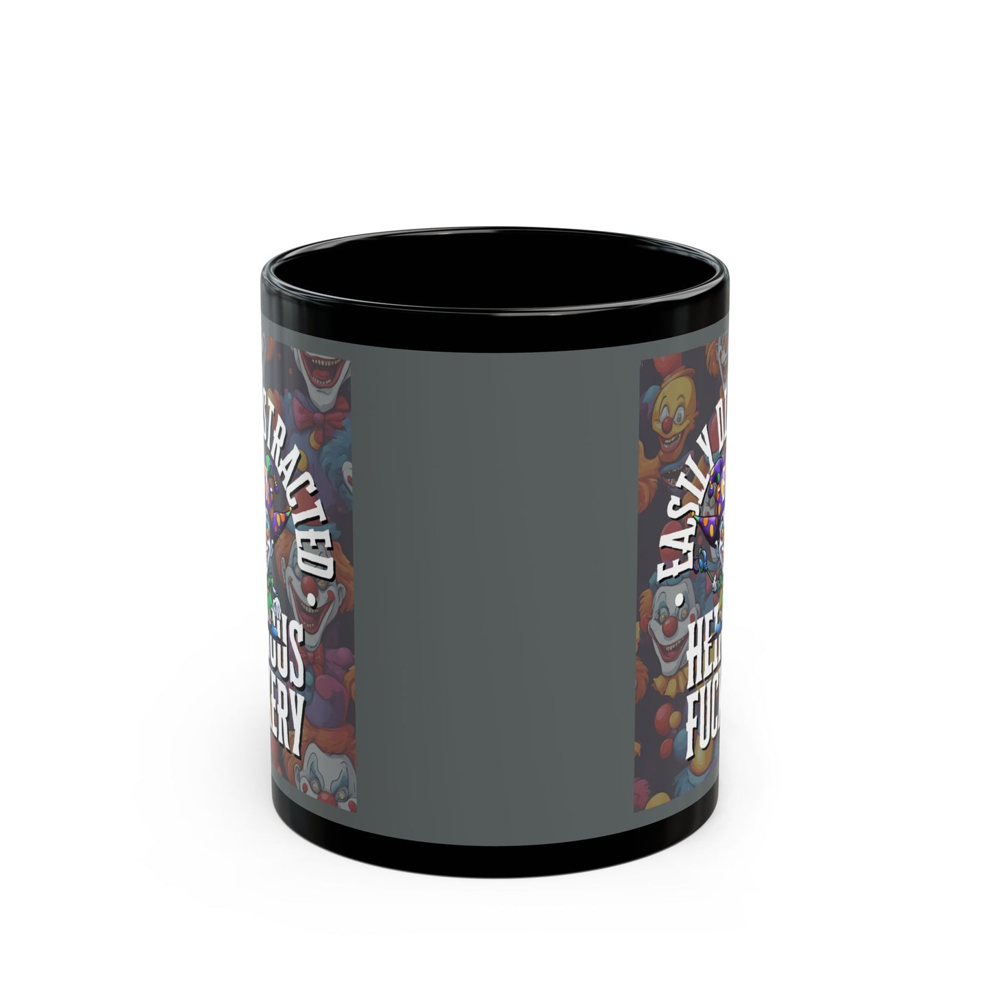 Easily Distracted by Heinous Fuckery Little Jincs Grey Mug by cypherpunkgear.com