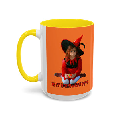 Is it Halloween yet? Orange Accent Mug by CreepyCrafts.boo