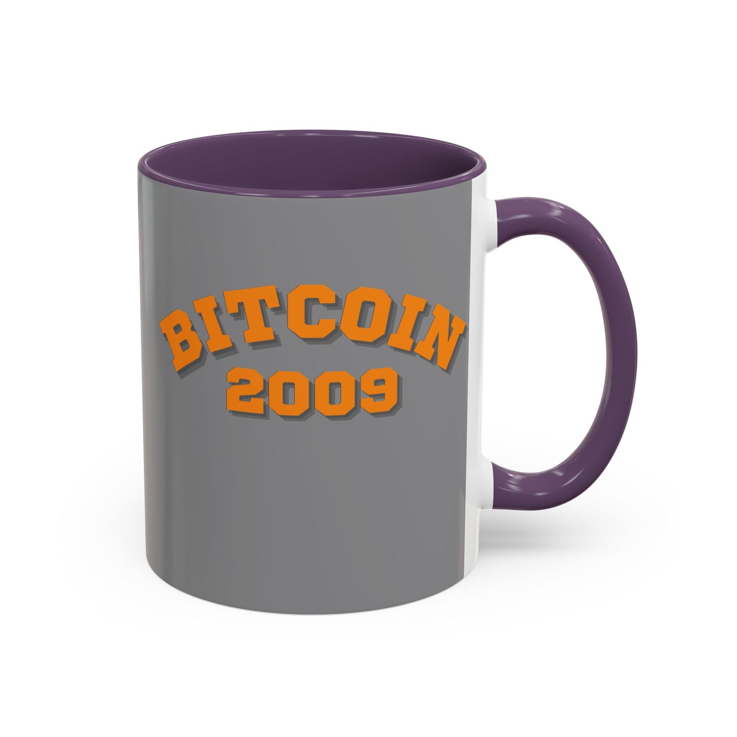 Bitcoin 2009 Grey Accent Mug by cypherpunkgear.com