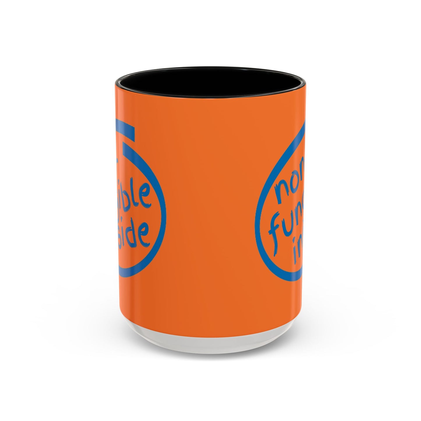 Non-Fungible Inside Orange Accent Mug by cypherpunkgear.com