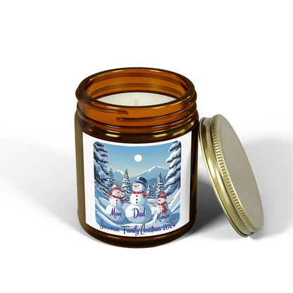 Snowman Family of 3 Scented Candle by cypherpunkgear