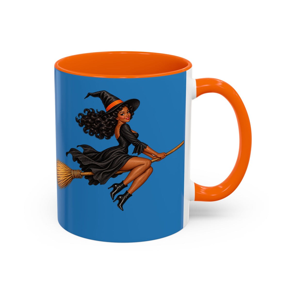 Velvet Vex Blue Accent Mug by CreepyCrafts.boo