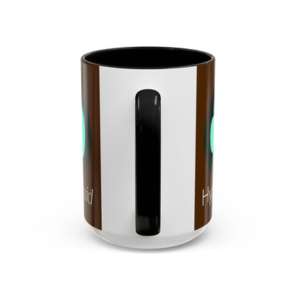 Hyperliquid White font Brown Accent Mug by cypherpunkgear.com