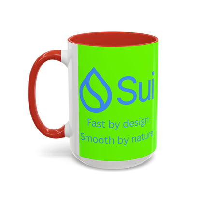 SUI Green Accent Mug by cypherpunkgear.com