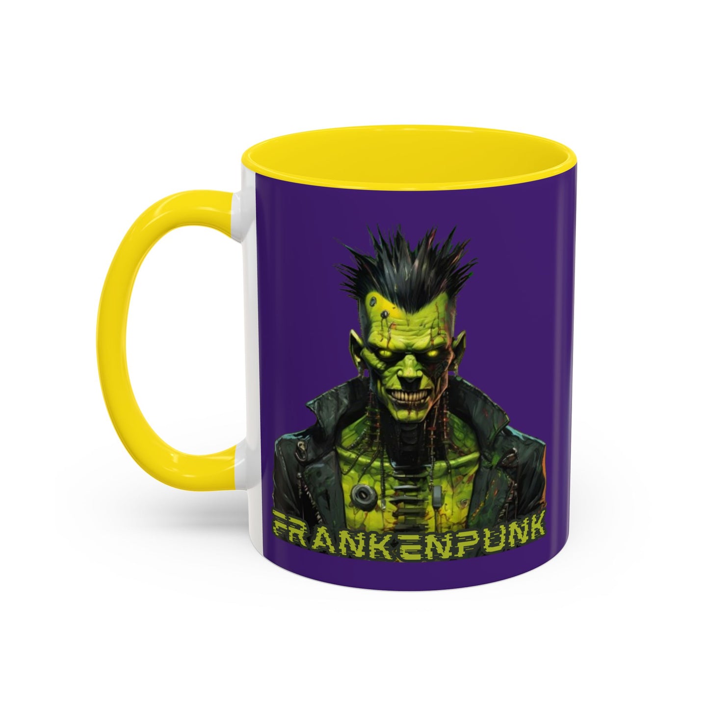 Frankenpunk Purple Accent Mug by CreepyCrafts.boo