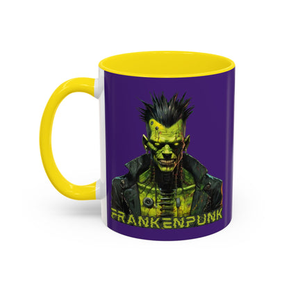 Frankenpunk Purple Accent Mug by CreepyCrafts.boo