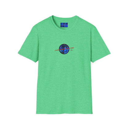 2-sided, cypherpunkgear.com Logo & Cityscape Dark colors Unisex T-Shirt by cypherpunkgear.com