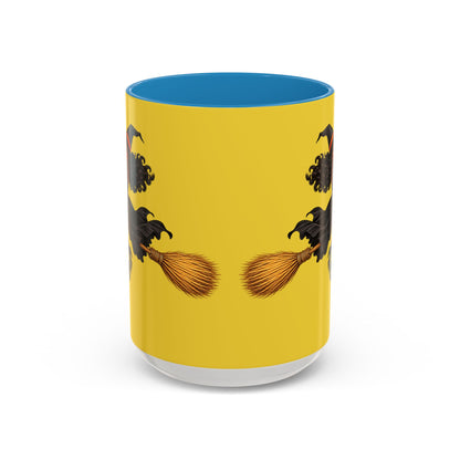 Velvet Vex Yellow Accent Mug by CreepyCrafts.boo