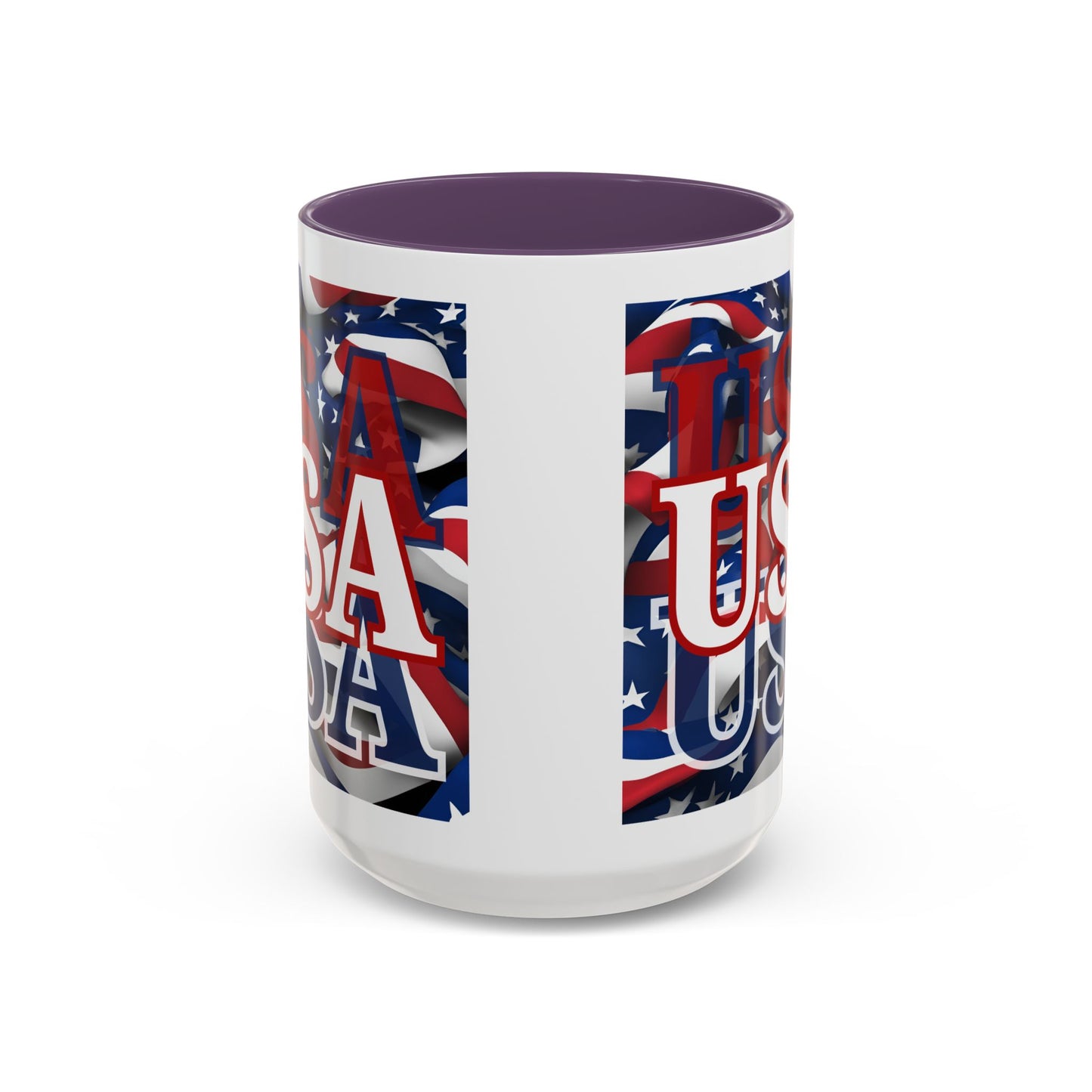 USA White font Center Patriot Accent Mug by cypherpunkgear.com