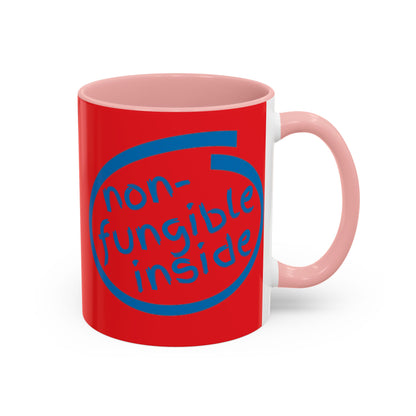 Non-Fungible Inside Red Accent Mug by cypherpunkgear.com