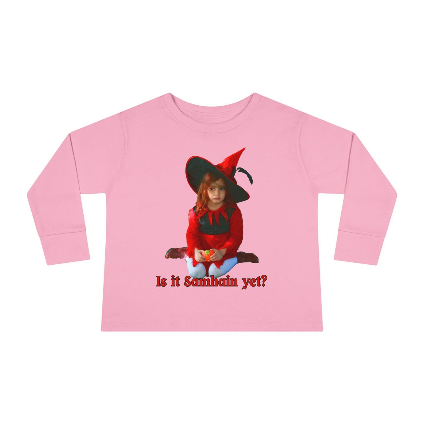 Is it Samhain yet? Toddler Long Sleeve Tee by CreepyCrafts.boo
