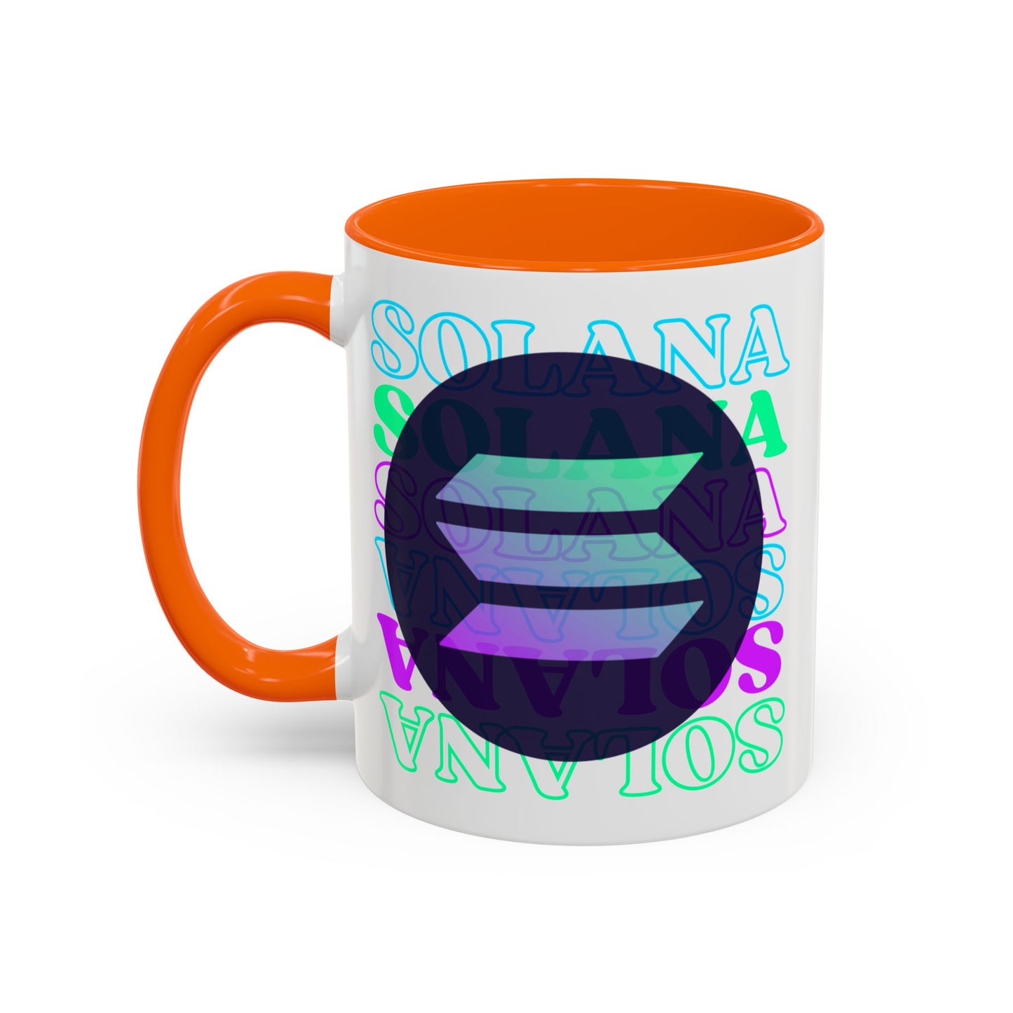 Solana Solana Solana (SOL) Accent Mug by cypherpunkgear.com