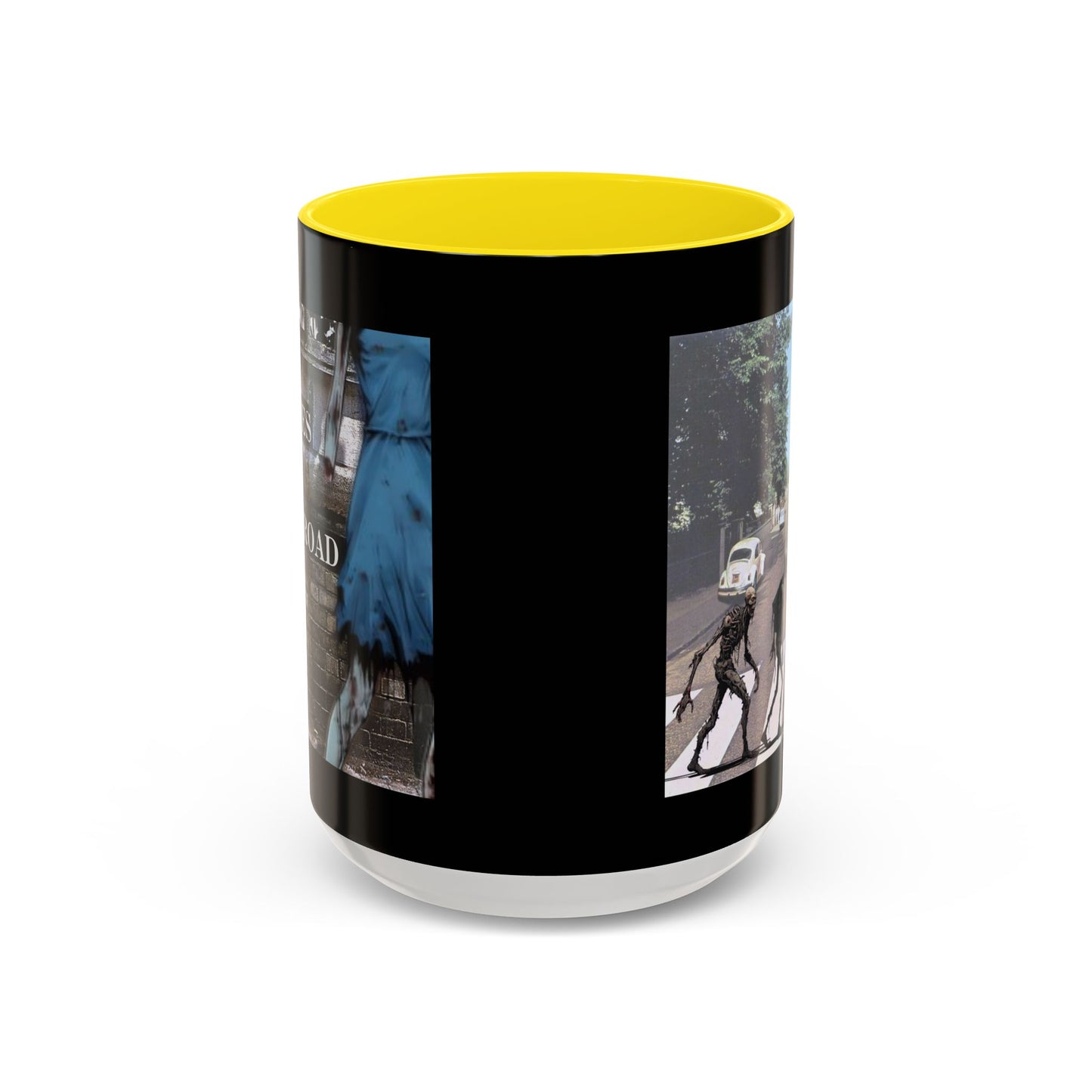 2-sided, Scabby Road Black Accent Mug by CreepyCrafts.boo