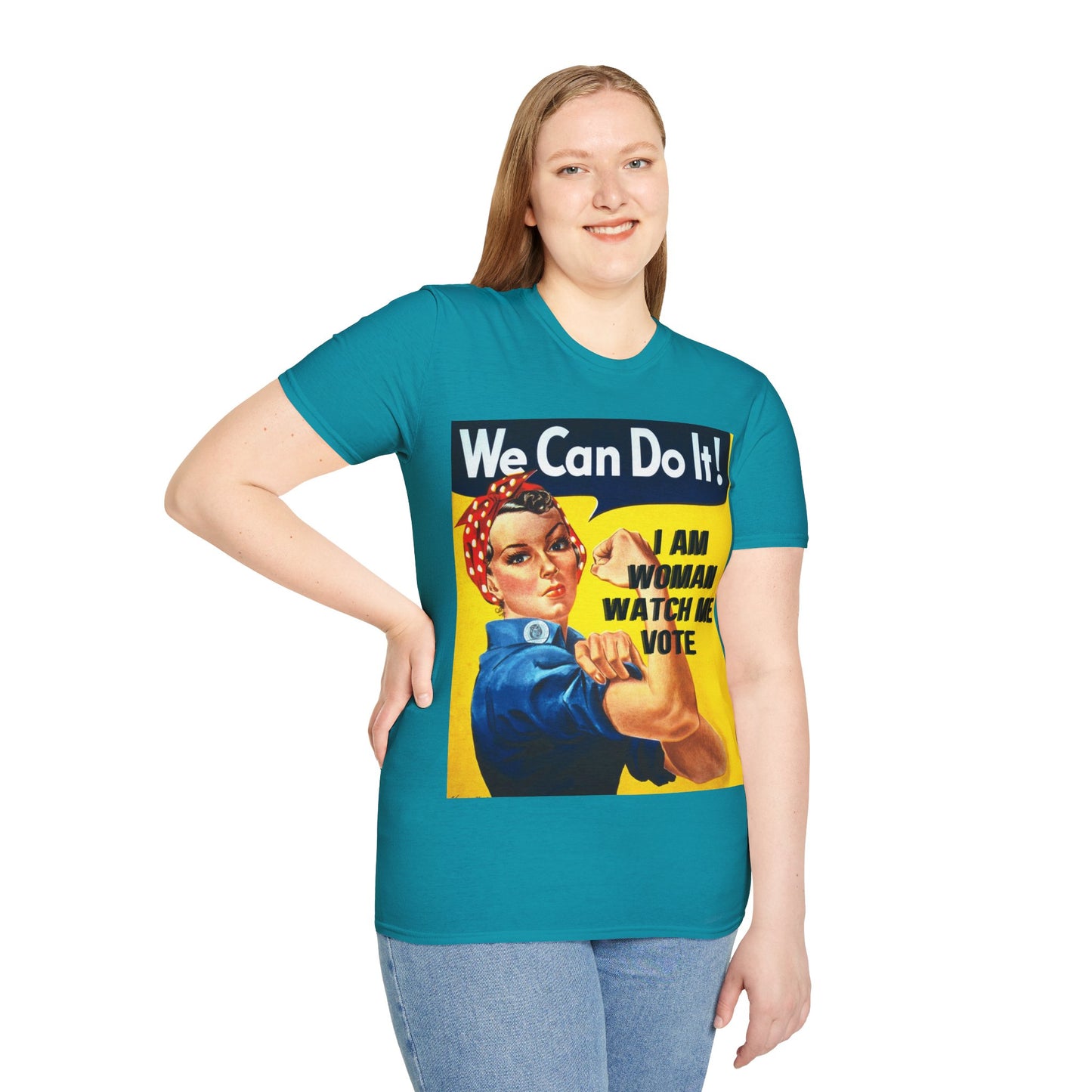 I Am Woman Watch Me Vote Rosie DKcolors Unisex T-Shirt by cypherpunkgear.com