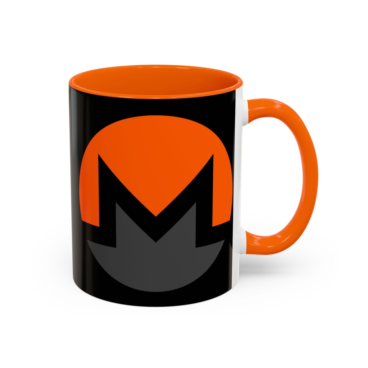 Monero (XMR) Black Accent Mug by cypherpunkgear.com