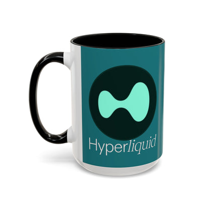 Hyperliquid White font Hyperliquid Accent Mug by cypherpunkgear.com