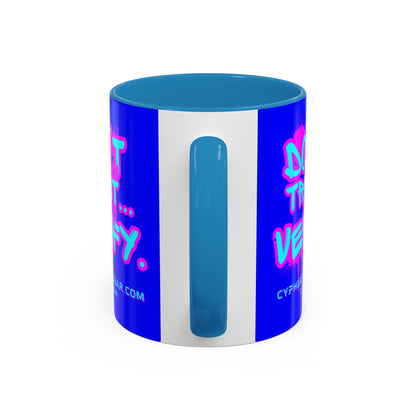 Don't Trust...Verify. Dark Blue Accent Mug by cypherpunkgear.com