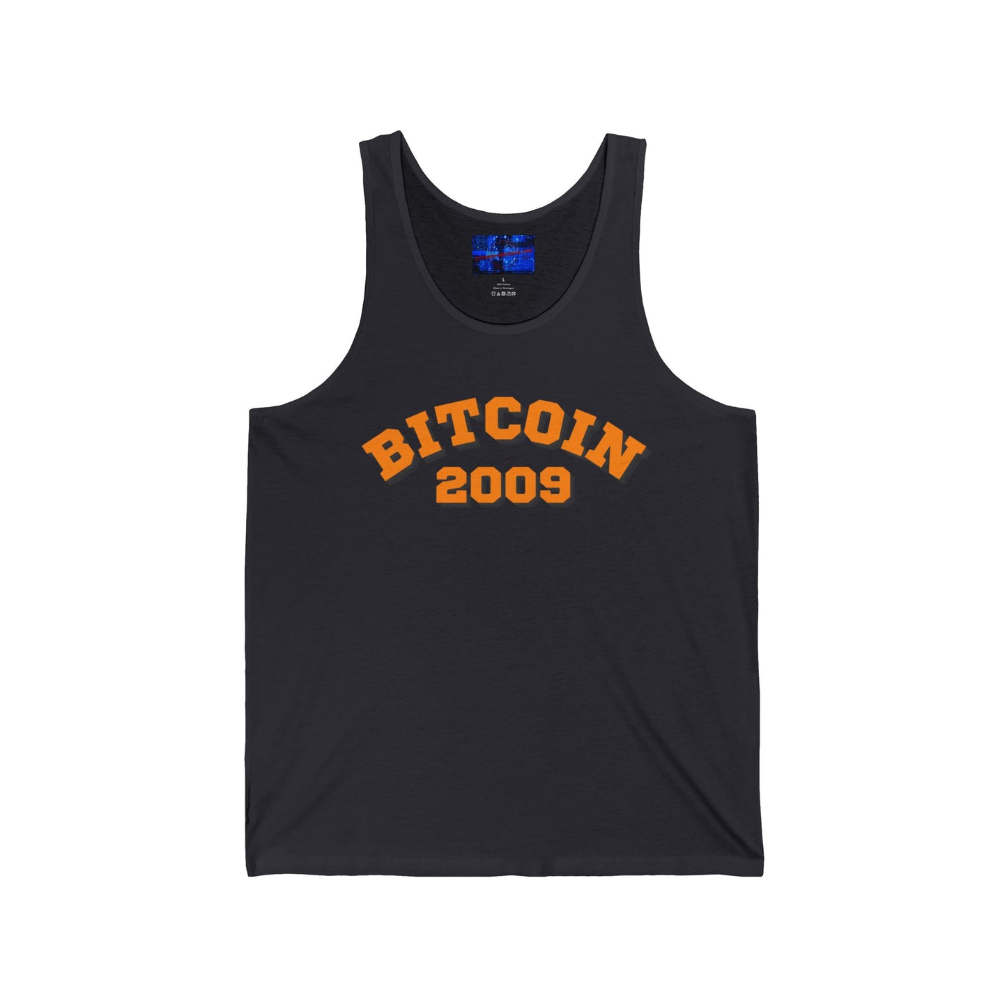 Bitcoin 2009 Unisex Jersey Tank Top by cypherpunkgear.com