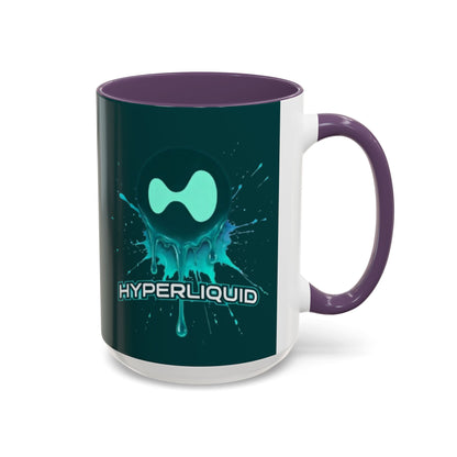 HYPE Drip Dark Hyperliquid Accent Mug by cypherpunkgear.com