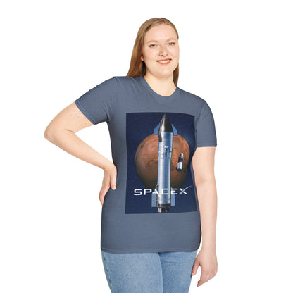 SpaceX Mars Unisex T-Shirt by cypherpunkgear.com
