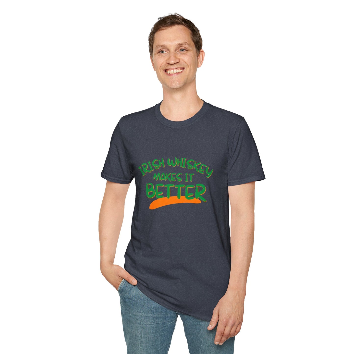 Irish Whiskey makes it better GNfont DKcolors Unisex T-Shirt by cypherpunkgear