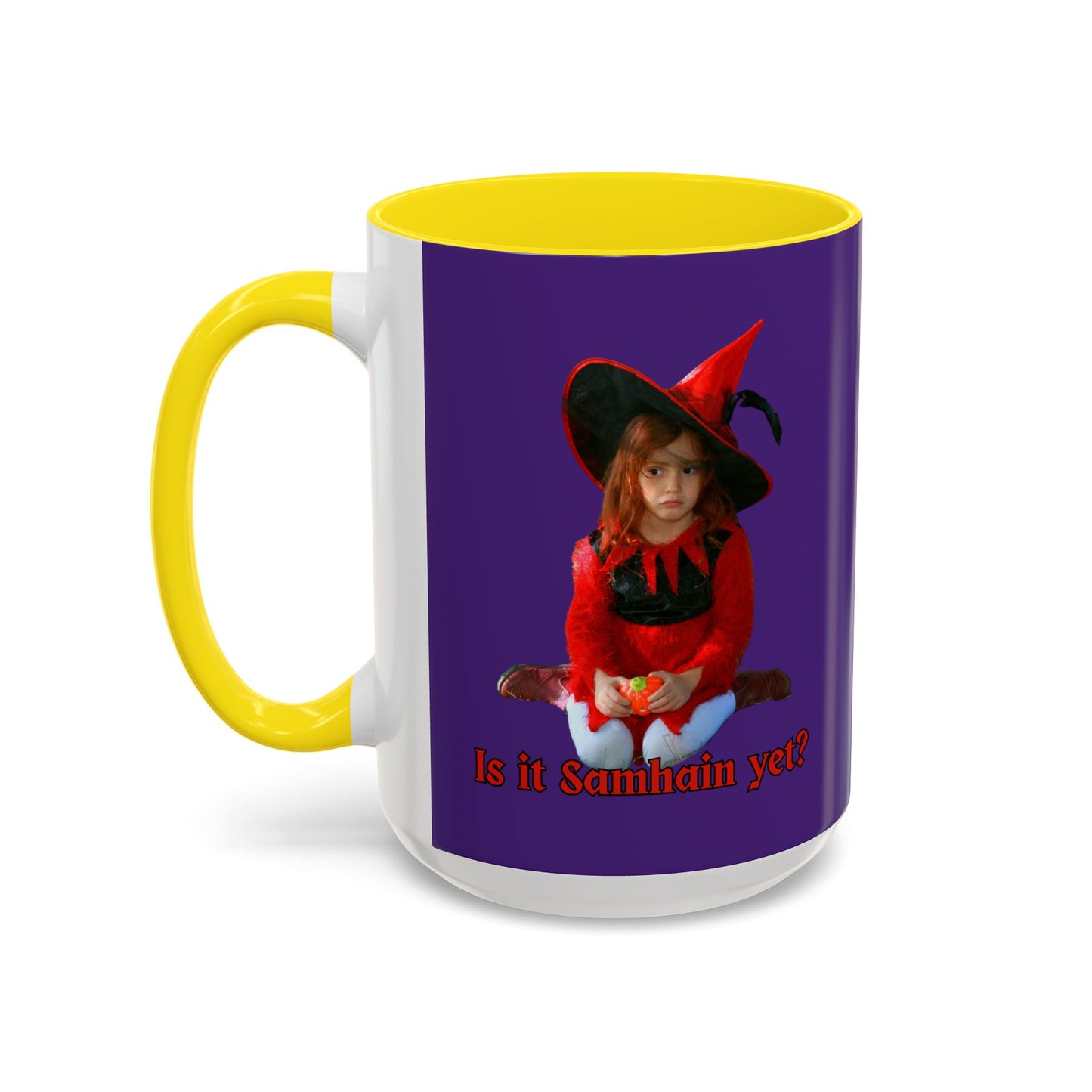 Is it Samhain yet? Dark Purple Accent Mug by CreepyCrafts.boo