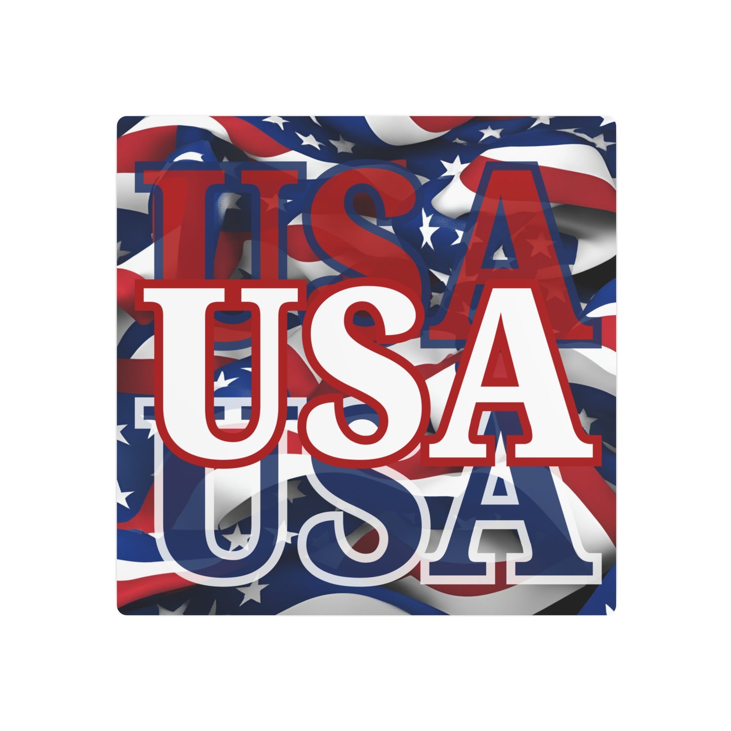 USA! USA! USA White Center Metal Art Sign by cypherpunkgear