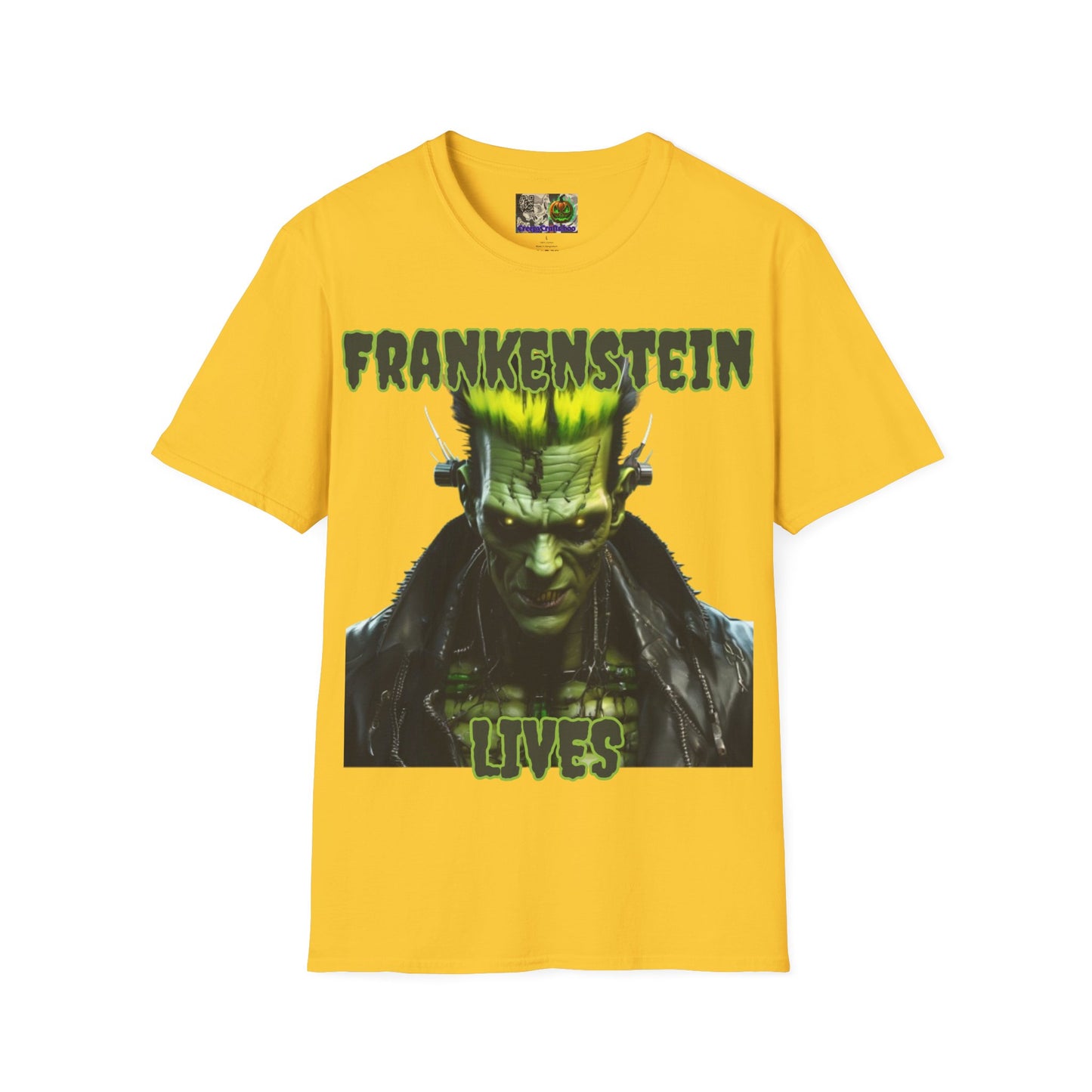 Frankenstein Lives Light colors Unisex T-Shirt by CreepyCrafts.boo