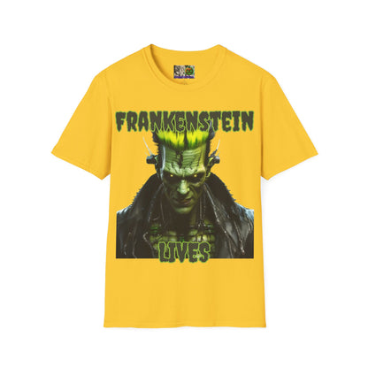 Frankenstein Lives Light colors Unisex T-Shirt by CreepyCrafts.boo