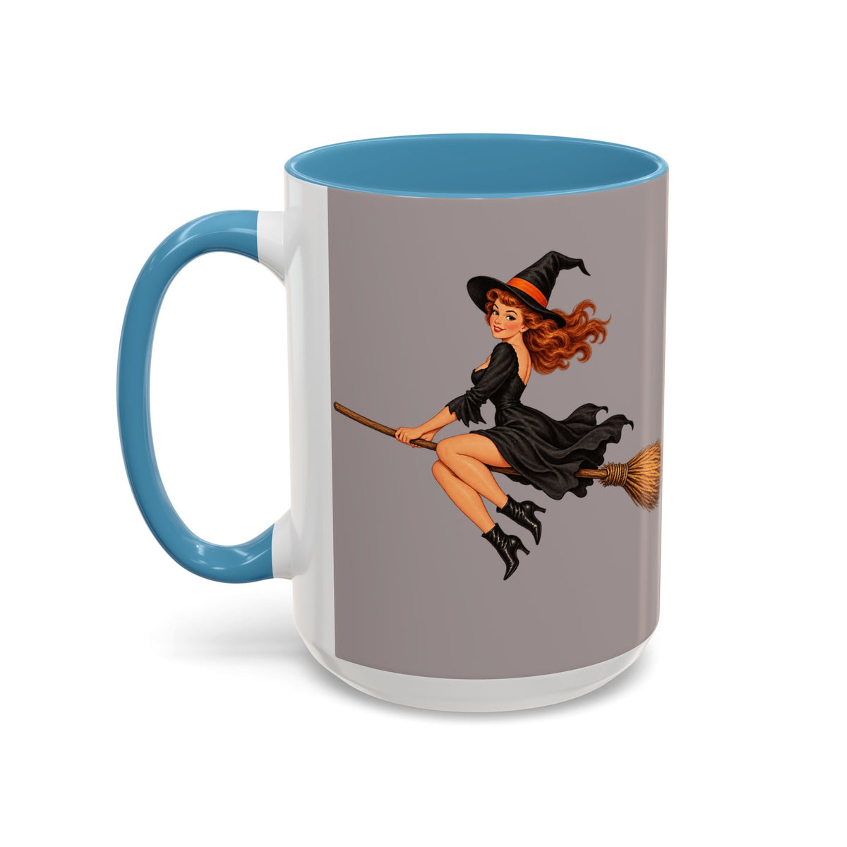 Hazel Hex Grey Accent Mug by CreepyCrafts.boo