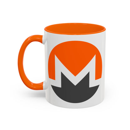 Monero (XMR) White Accent Mug by cypherpunkgear.com