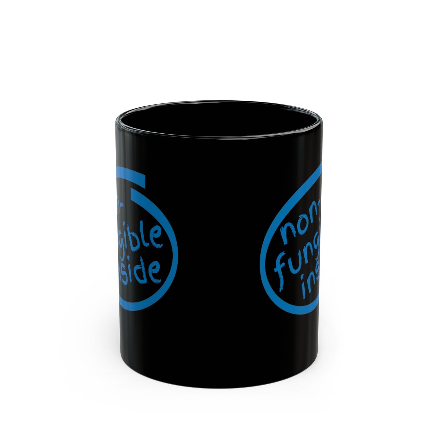 Non-Fungible Inside Black Mug by cypherpunkgear.com