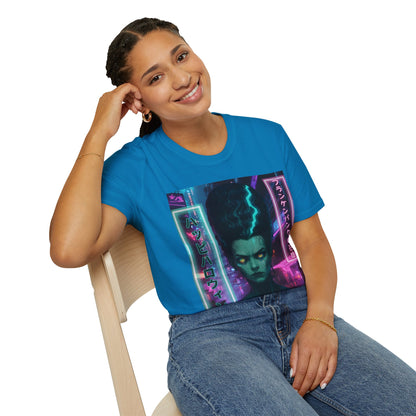 Bride of Frankenpunk Dark colors Unisex T-Shirt by CreepyCrafts.boo