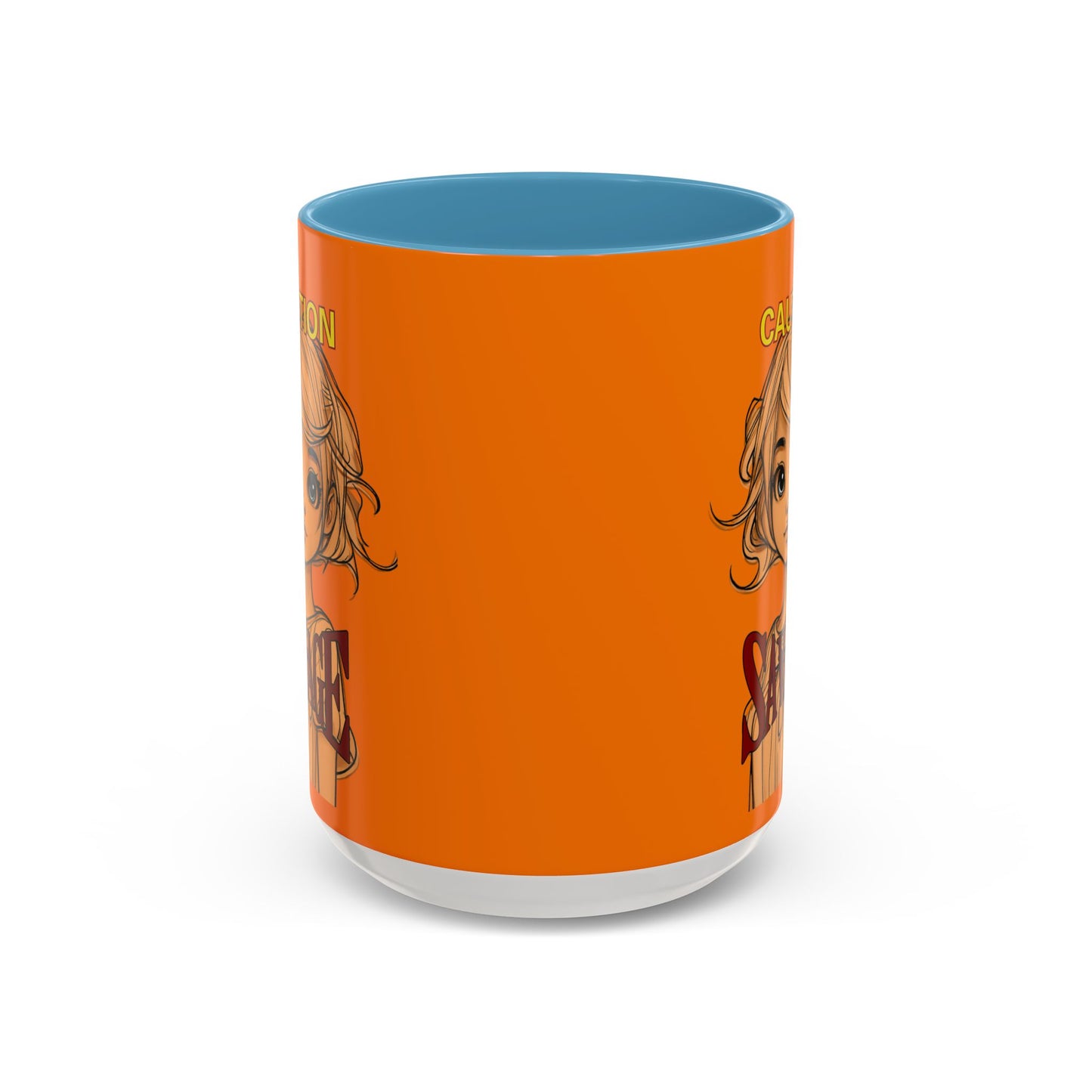 Caution, Savage Orange Accent Mug by cypherpunkgear.com