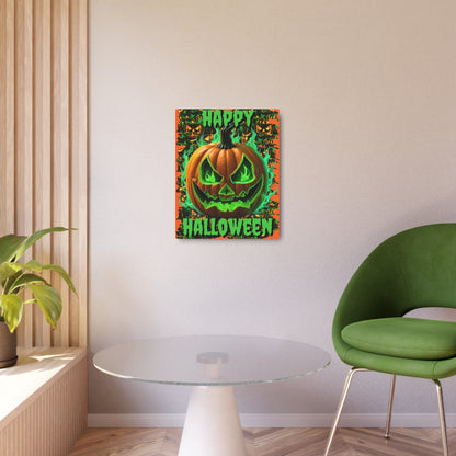 Happy Halloween Green Jack Metal Art Sign by CreepyCrafts.boo