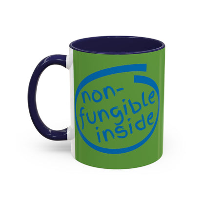 Non-Fungible Inside Green Accent Mug by cypherpunkgear.com