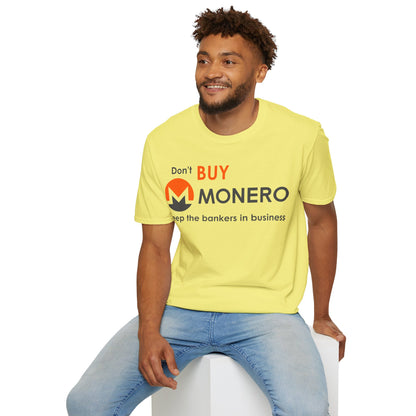 Don't buy Monero (XMR) Light colors Unisex T-Shirt by cypherpunkgear.com