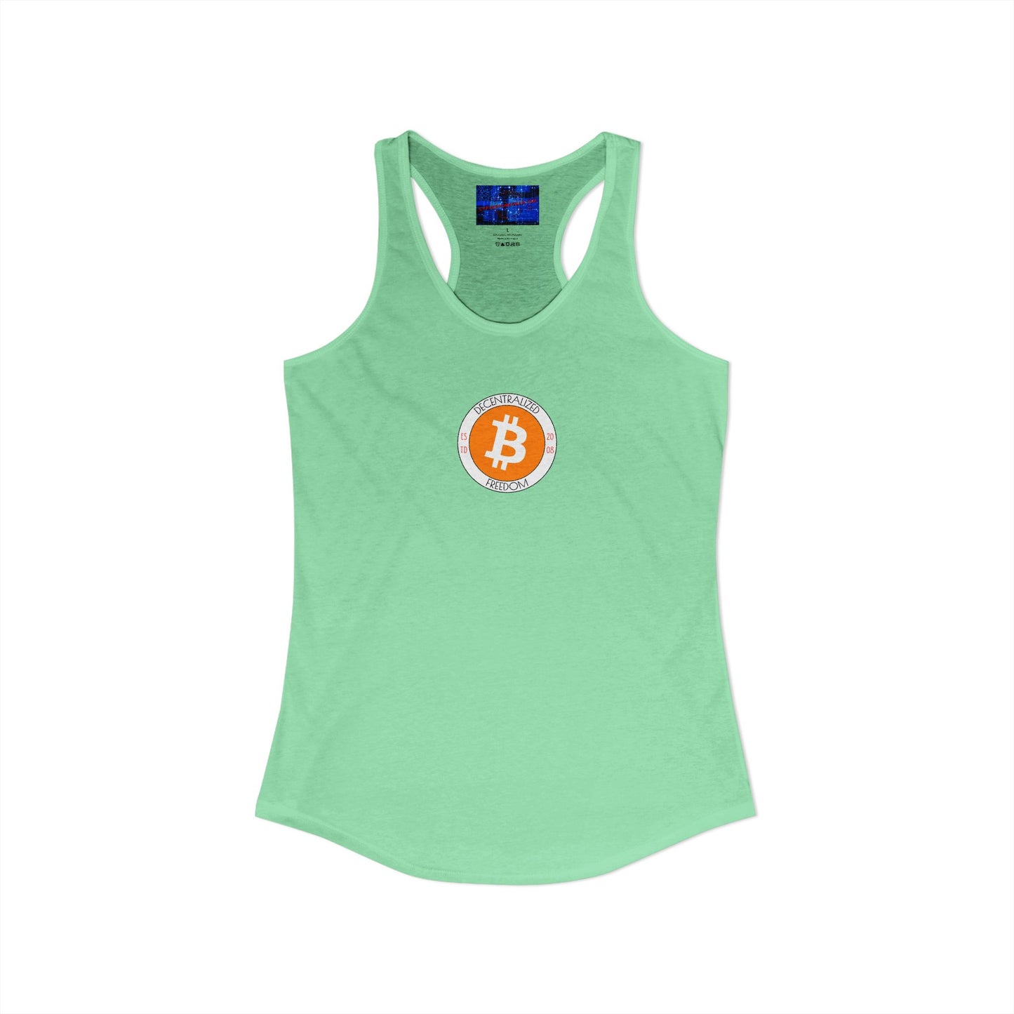 Bitcoin de 2 caras: ¡equipo cypherpunk de libertad! Camiseta sin mangas ideal con espalda cruzada para mujer