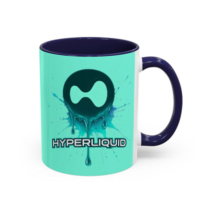 HYPE Drip Light Hyperliquid Accent Mug by cypherpunkgear.com