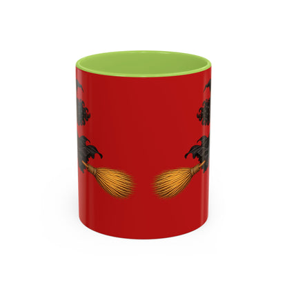 Velvet Vex Red Accent Mug by CreepyCrafts.boo