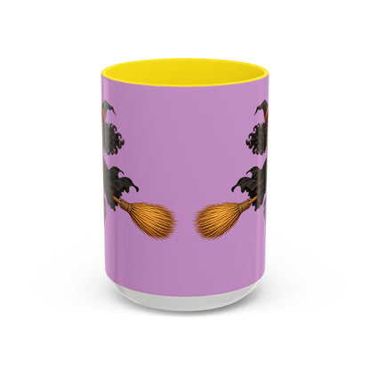 Velvet Vex Pink Accent Mug by CreepyCrafts.boo