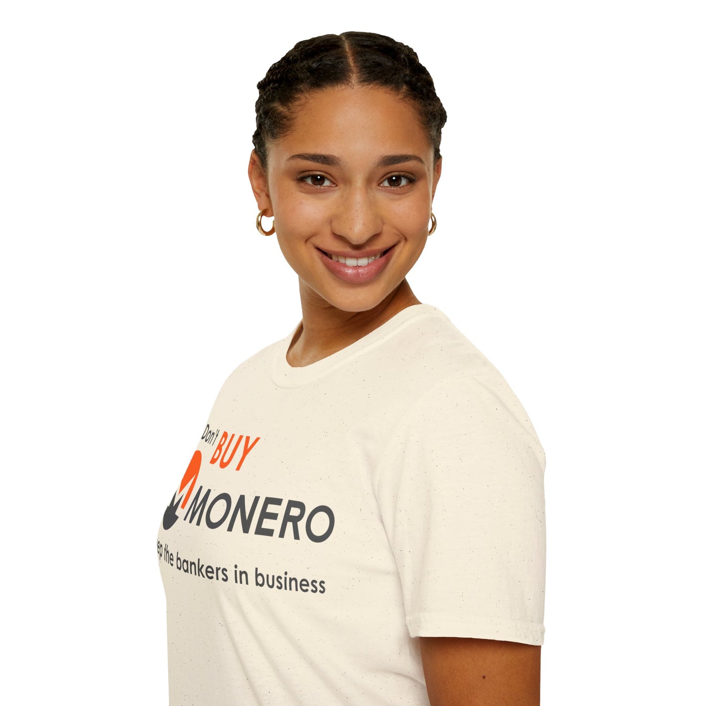 Don't buy Monero (XMR) Light colors Unisex T-Shirt by cypherpunkgear.com