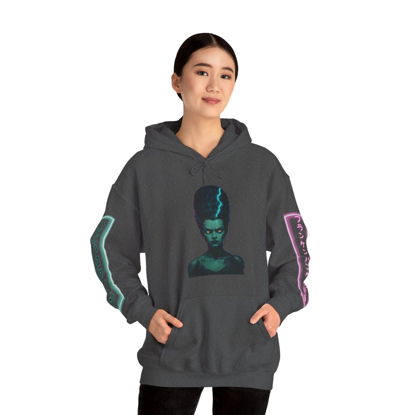 Bride of Frankenpunk Hoodie Unisex Hooded Sweatshirt by CreepyCrafts.boo