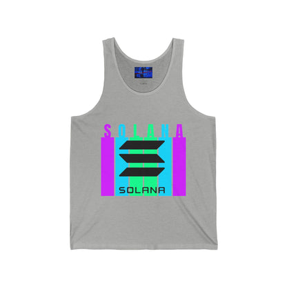 Solana (SOL) Freedom Unisex Jersey Tank Top by cypherpunkgear.com