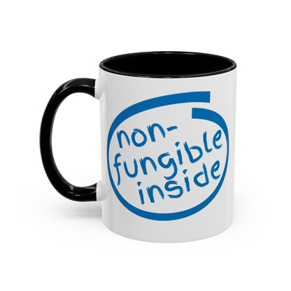 Non-Fungible Inside White Accent Mug by cypherpunkgear.com